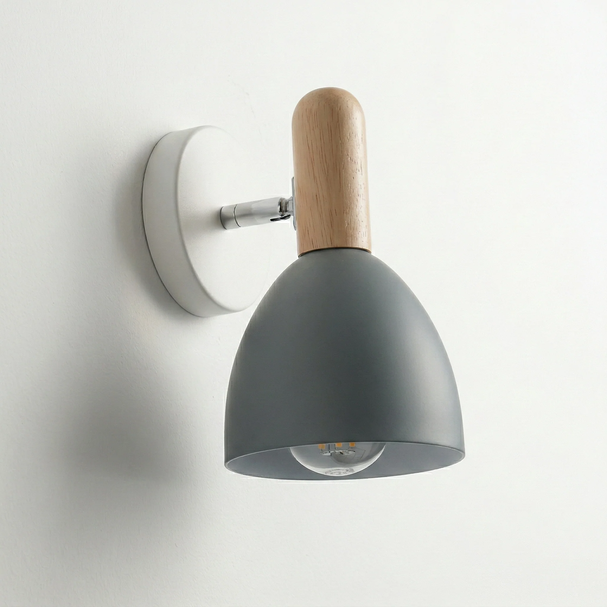 Luminária Arandela Articulada Moderna Minimalista Madeira Metal Ware - Image 3