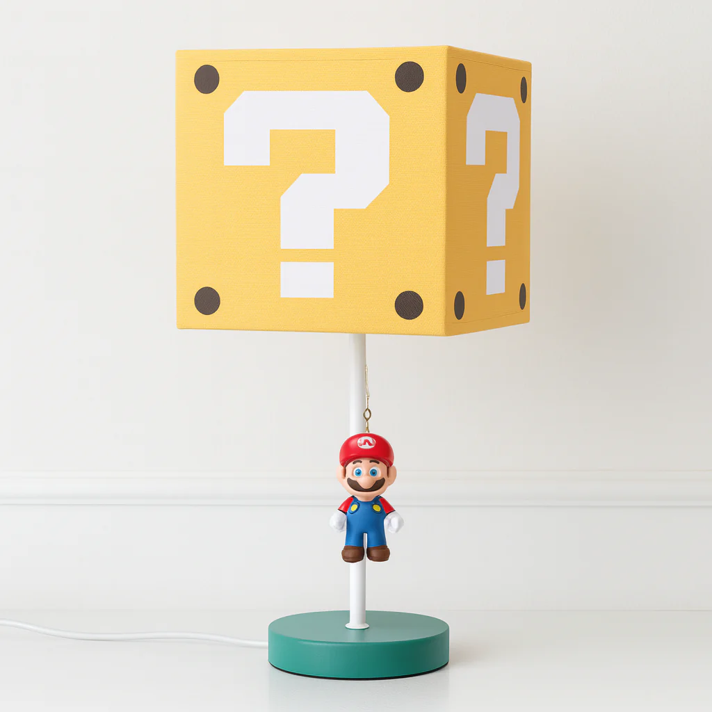 Luminária de Mesa Abajur Infantil Moderno Metal Bros