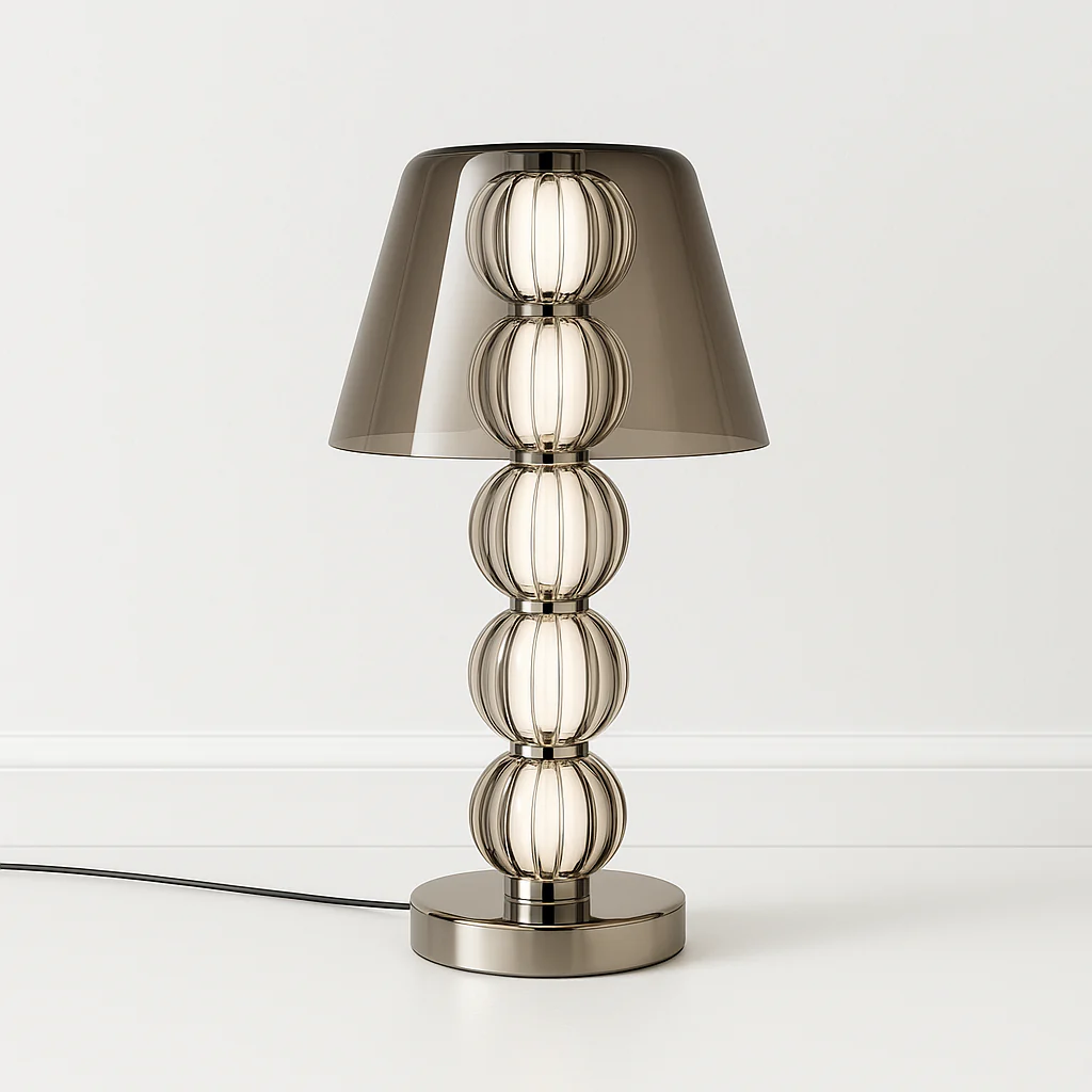Luminária de Mesa Abajur Moderno Minimalista Vidro Metal LED Targora