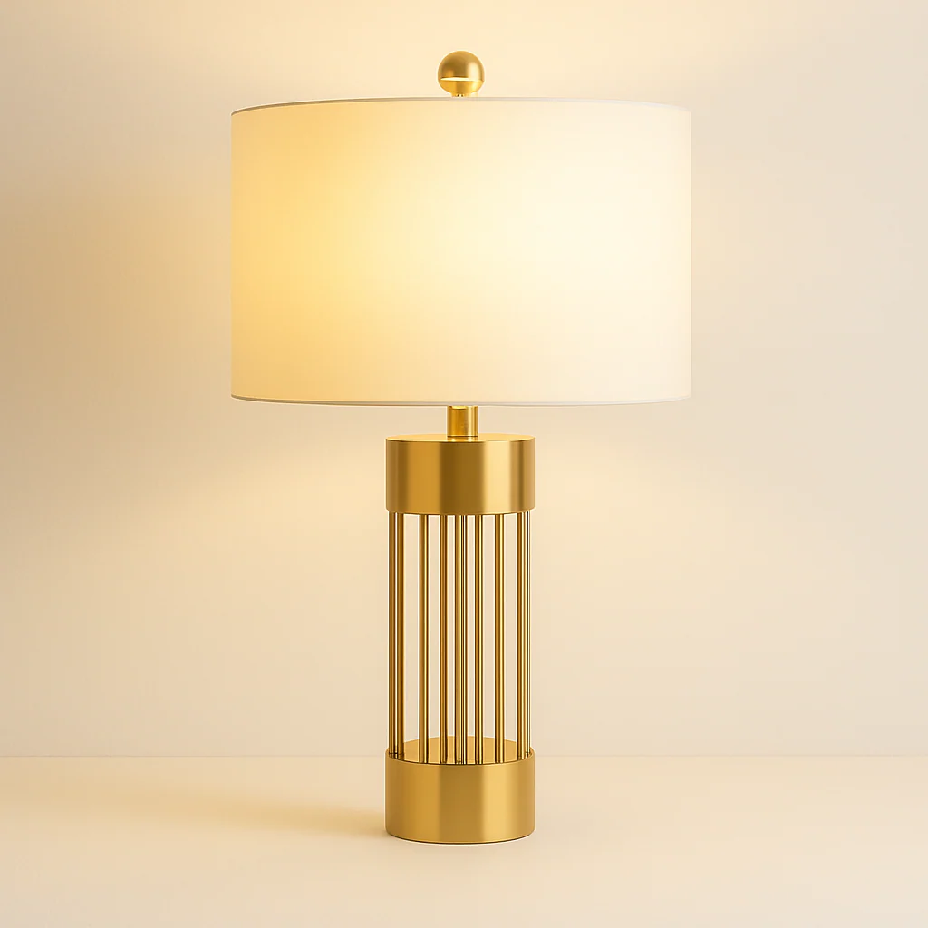 Luminária de Mesa Abajur Moderno Minimalista Tecido Metal Finlle - Image 2