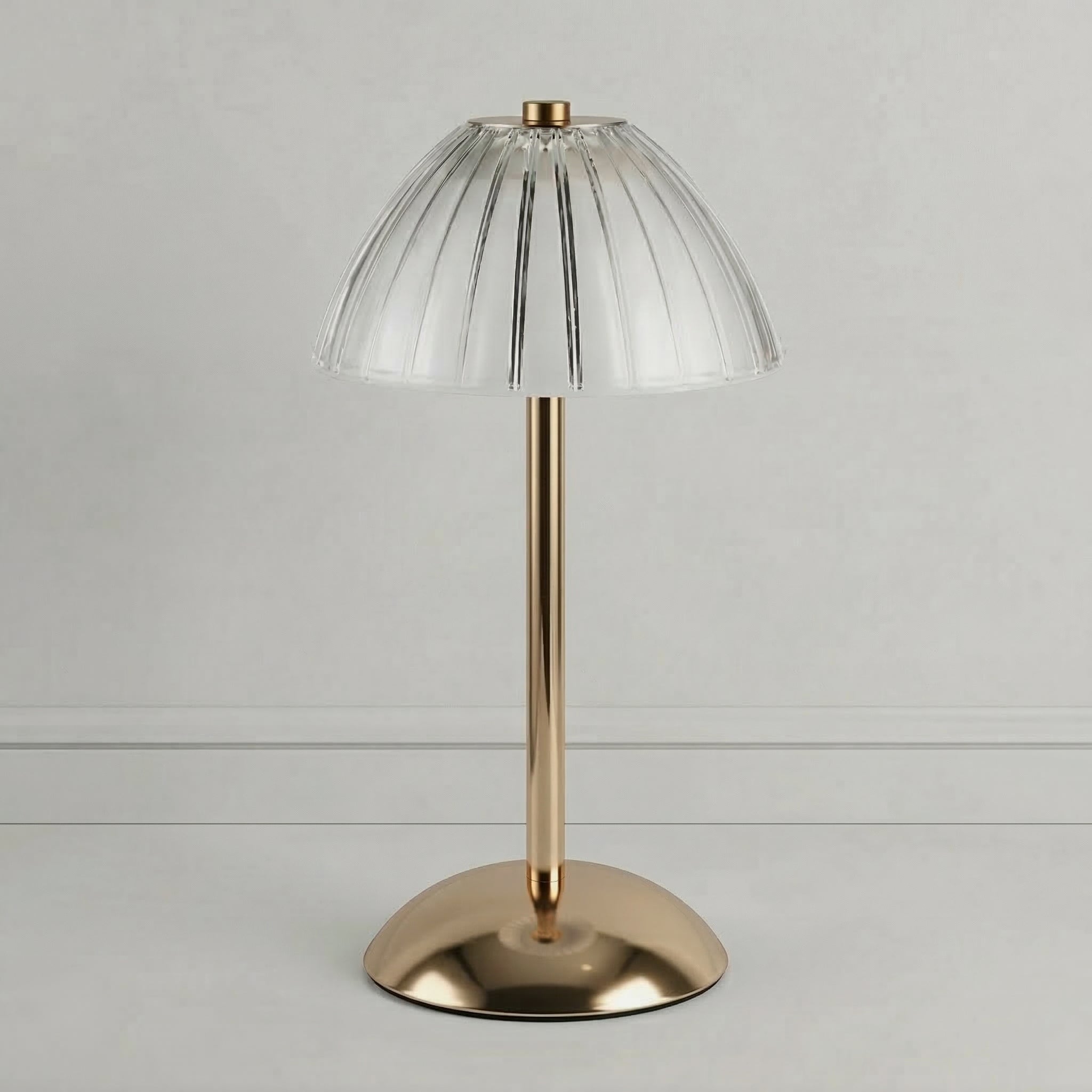Luminária de Mesa Abajur Recarregável Clássico Moderno Metal Dourado LED Molise
