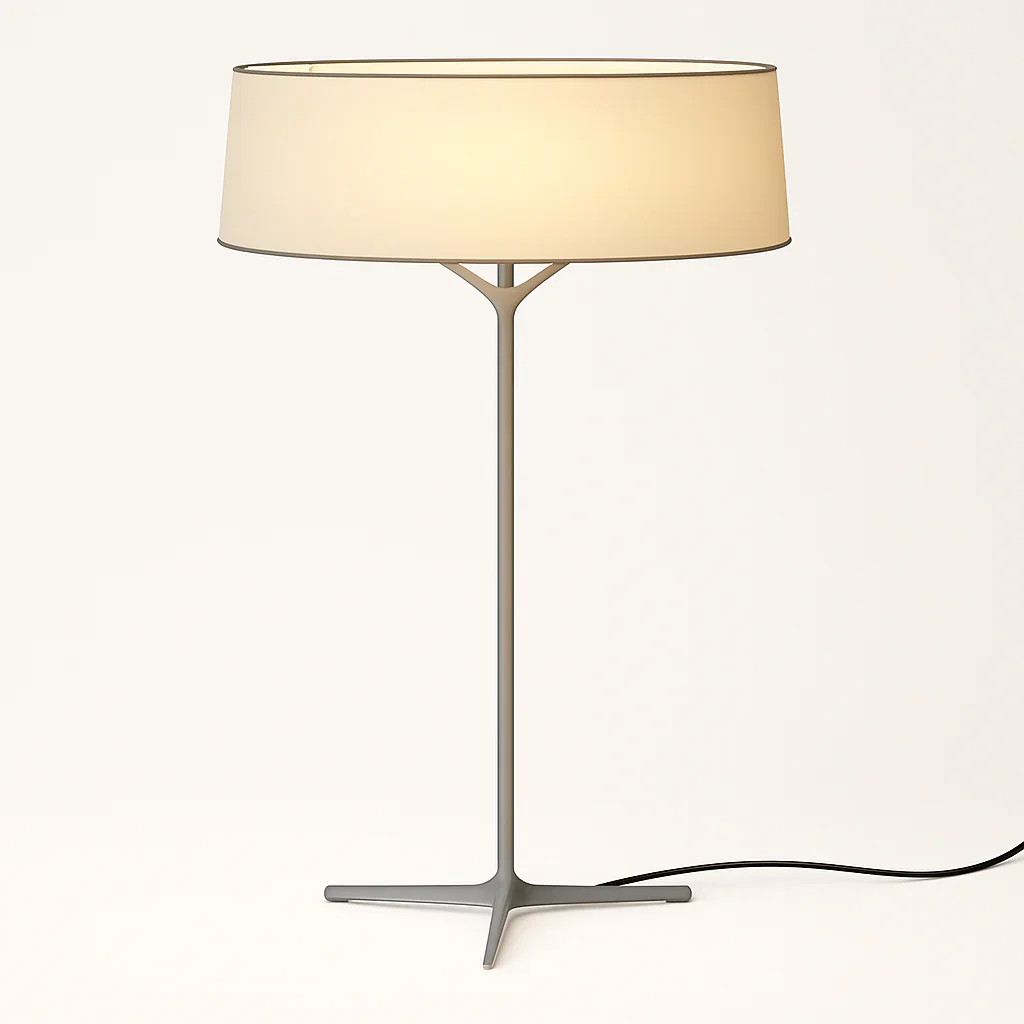 Luminária de Mesa Abajur Moderno Minimalista Tecido Metal LED Dama - Image 2