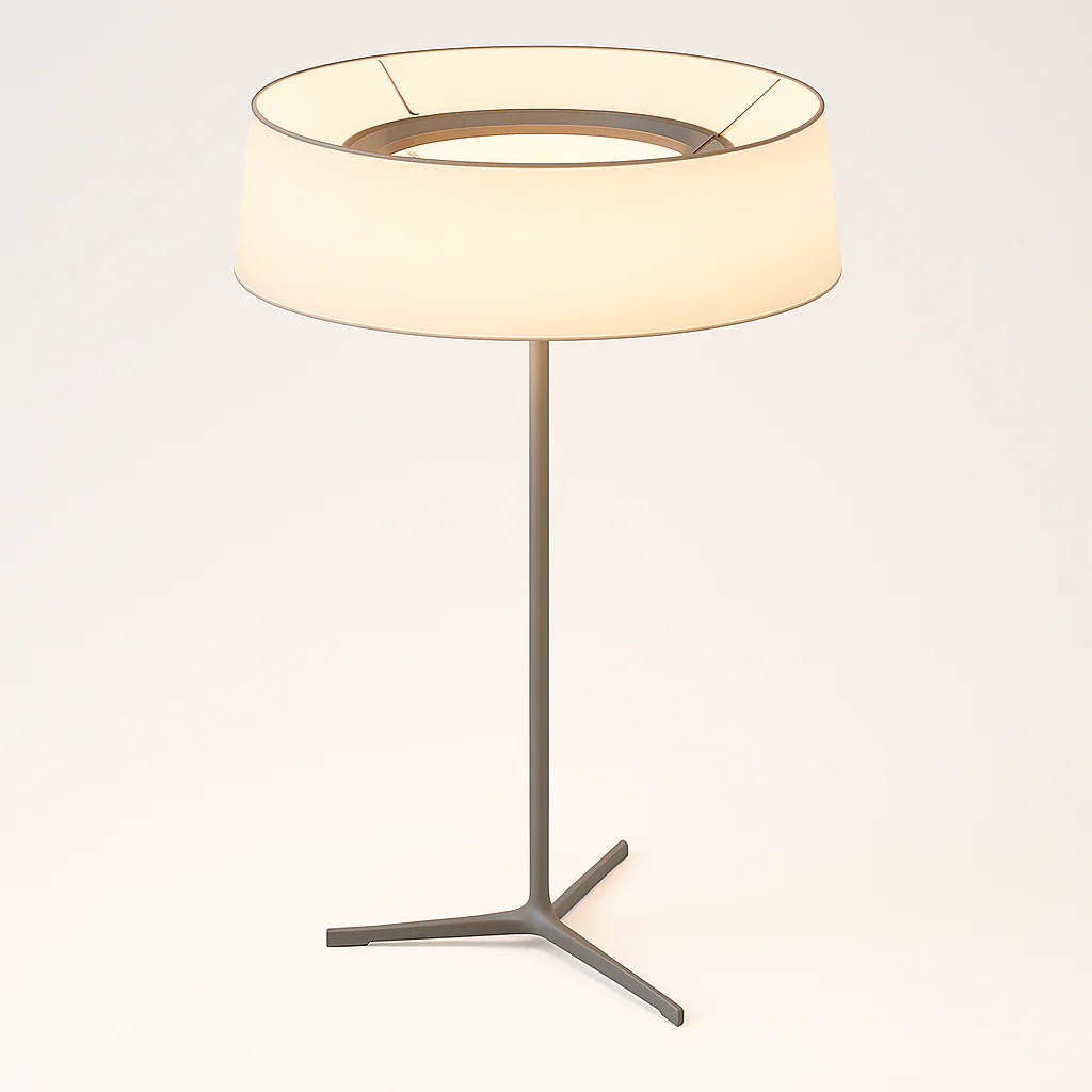 Luminária de Mesa Abajur Moderno Minimalista Tecido Metal LED Dama - Image 3