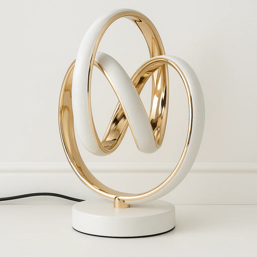 Luminária de Mesa Abajur Moderno Minimalista Metal LED Madne