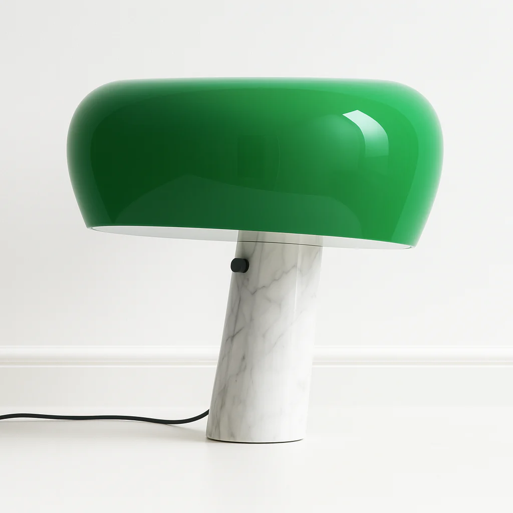 Luminária de Mesa Abajur Moderno Minimalista Mármore Carrara Metal Lunitte - Image 2