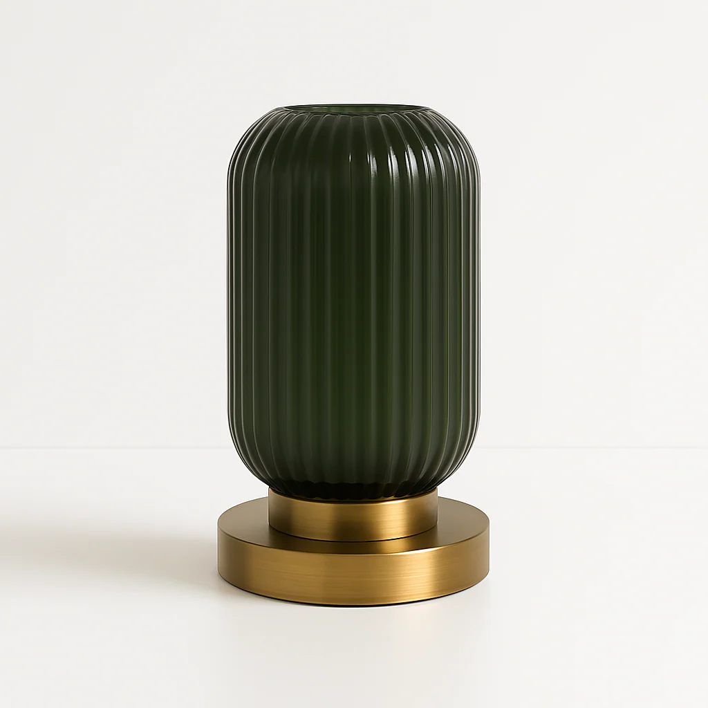 Luminária de Mesa Abajur Moderno Minimalista Vidro Metal Stock - Image 7