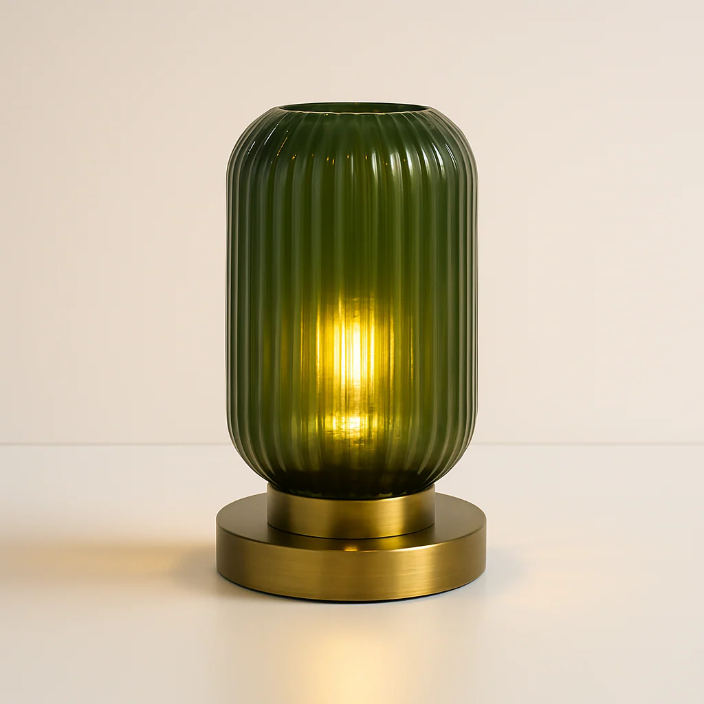 Luminária de Mesa Abajur Moderno Minimalista Vidro Metal Stock - Image 8