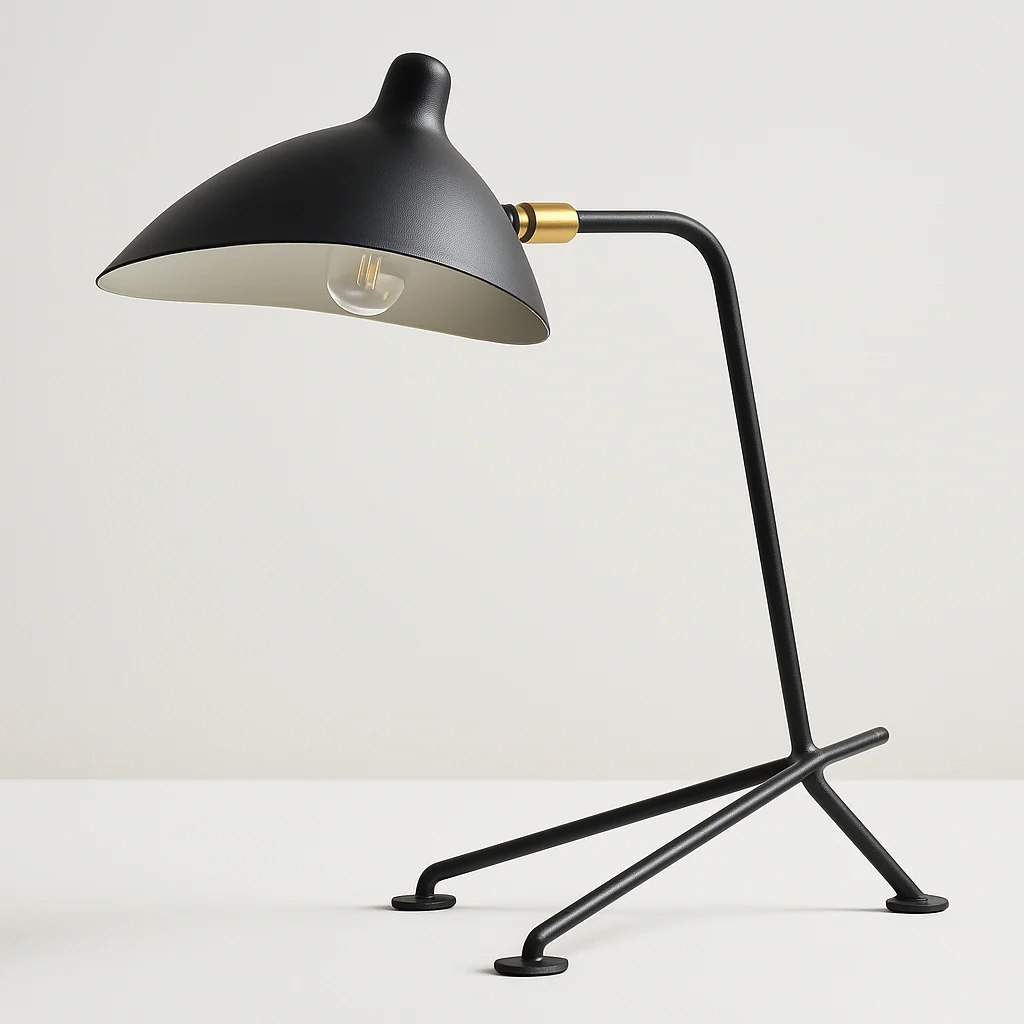 Luminária de Mesa Abajur Direcionável Industrial Retrô Vintage Metal Preto Usa - Image 3