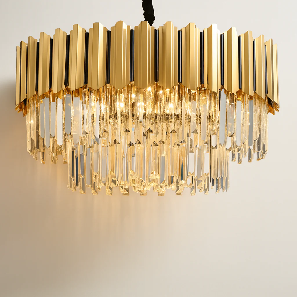 Luminária Pendente Moderno Clássico Vidro Metal Dourado Depth - Image 2