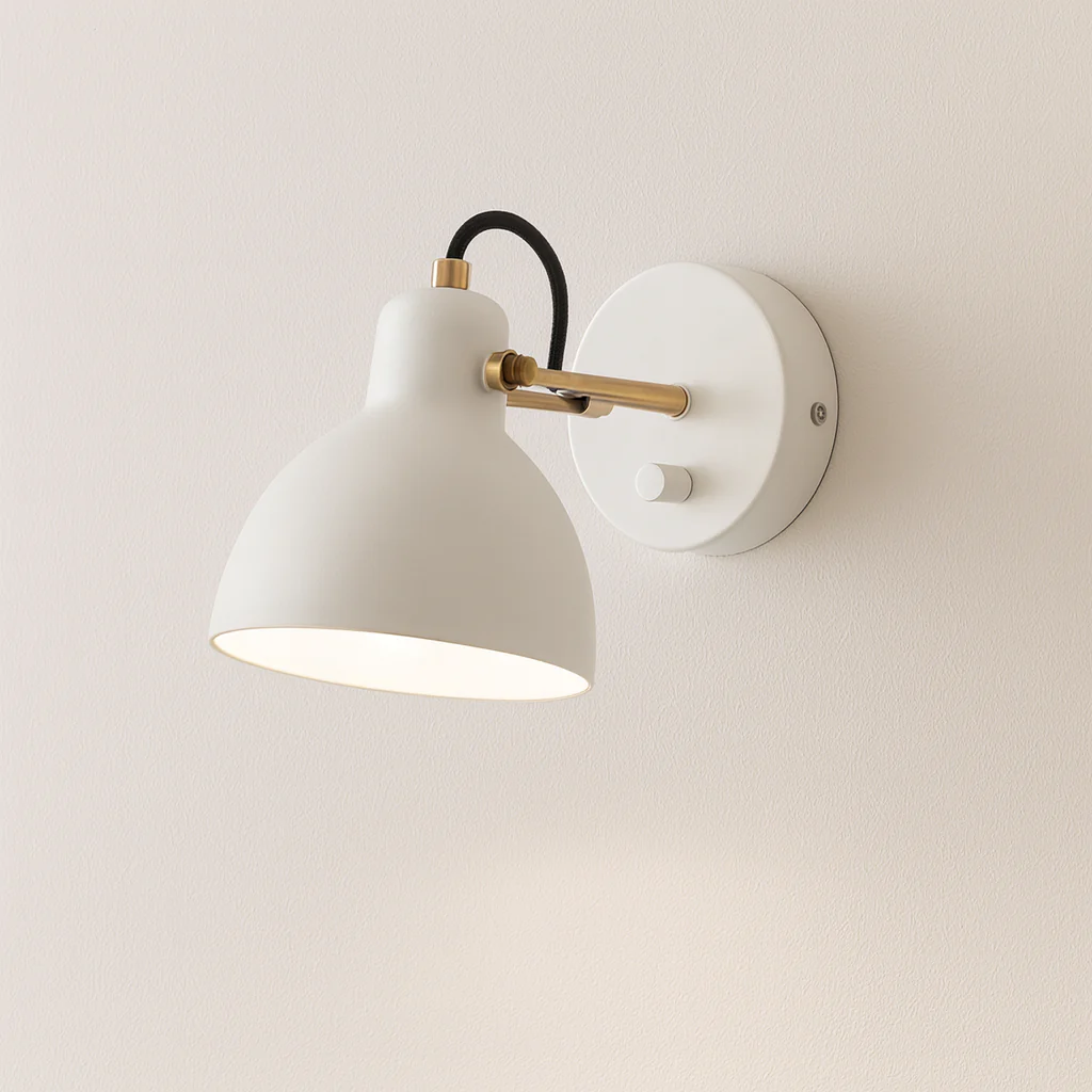 Luminária Arandela Articulada Moderna Minimalista Vidro Metal Puriny