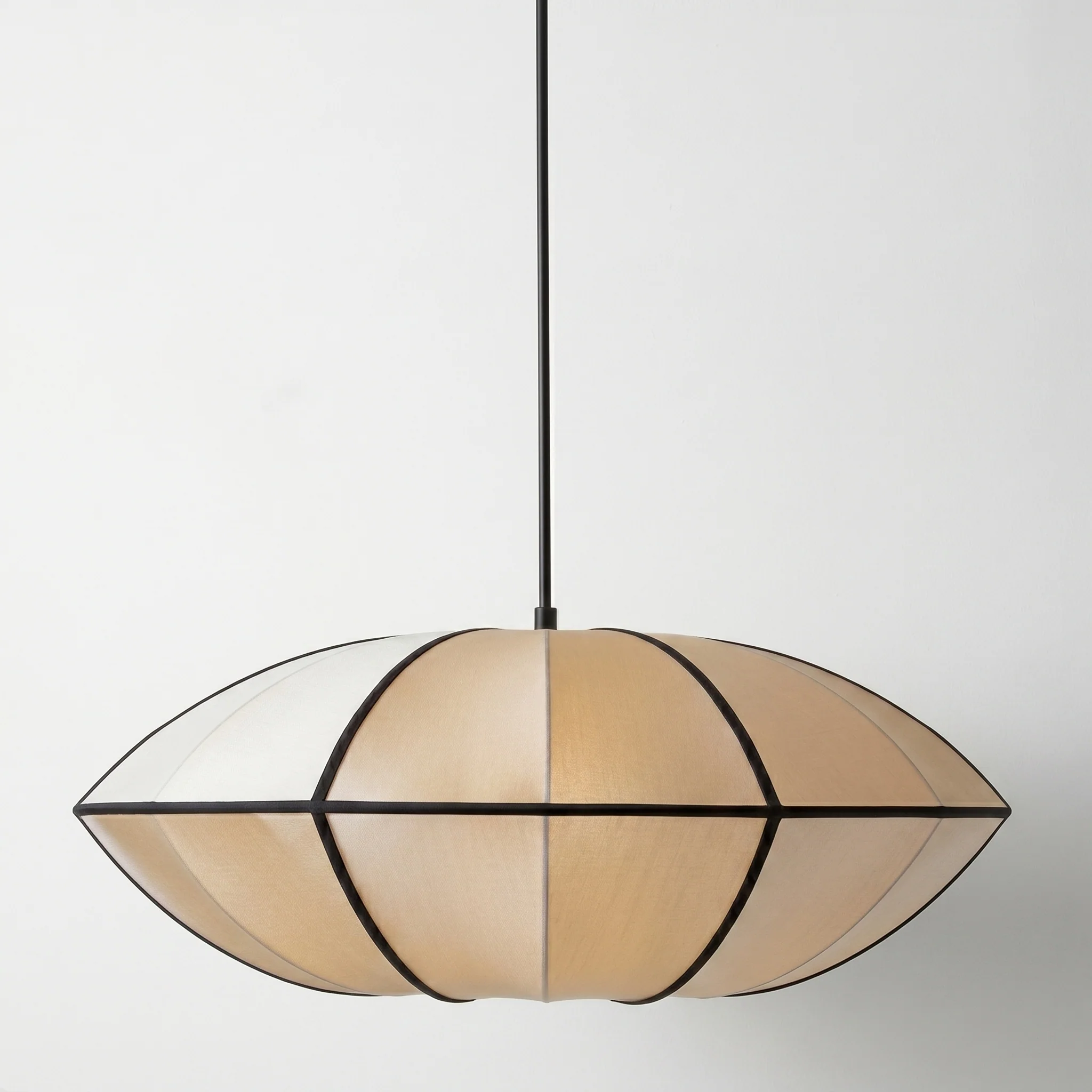 Luminária Pendente Clássica Minimalista Tecido Metal Ozzun