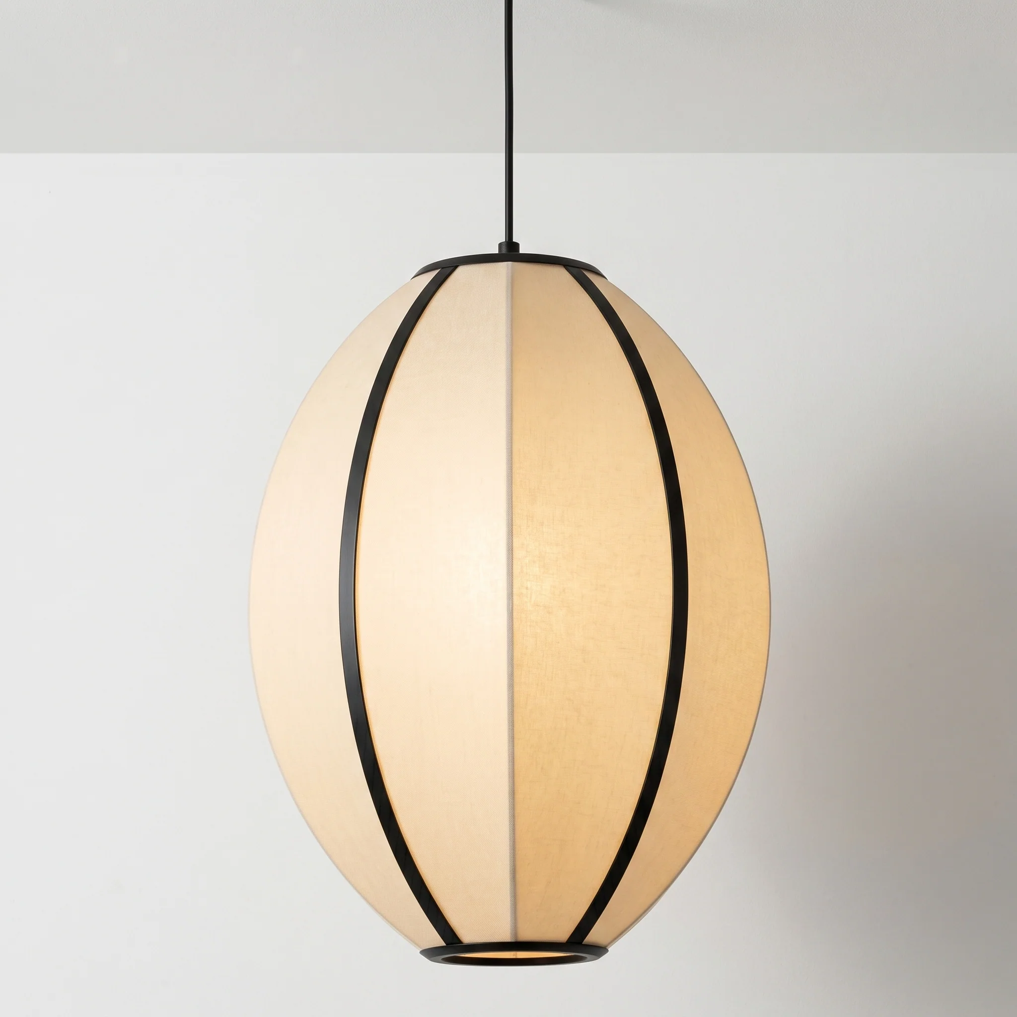 Luminária Pendente Clássica Minimalista Tecido Metal Ozzun - Image 2