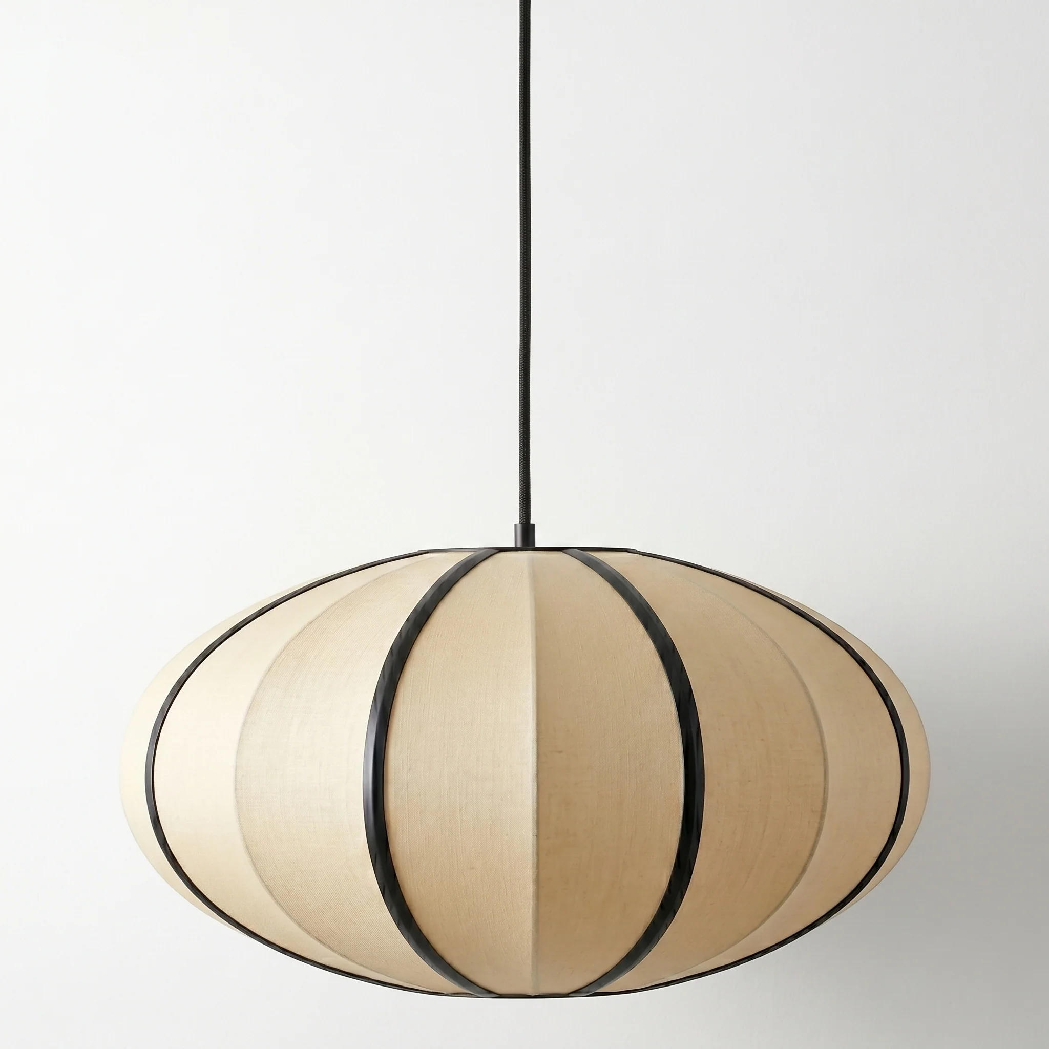 Luminária Pendente Clássica Minimalista Tecido Metal Ozzun - Image 4