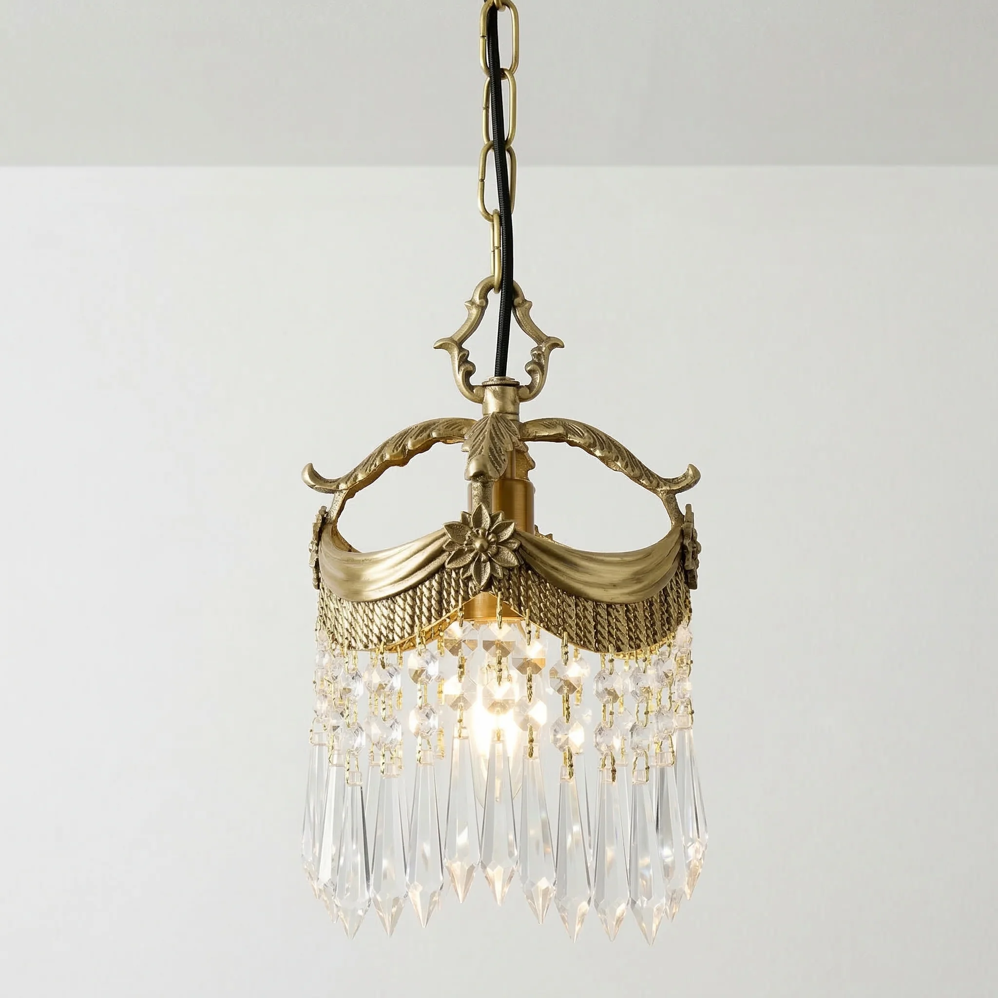 Luminária Pendente Clássico Retrô Vintage Vidro Metal Namur