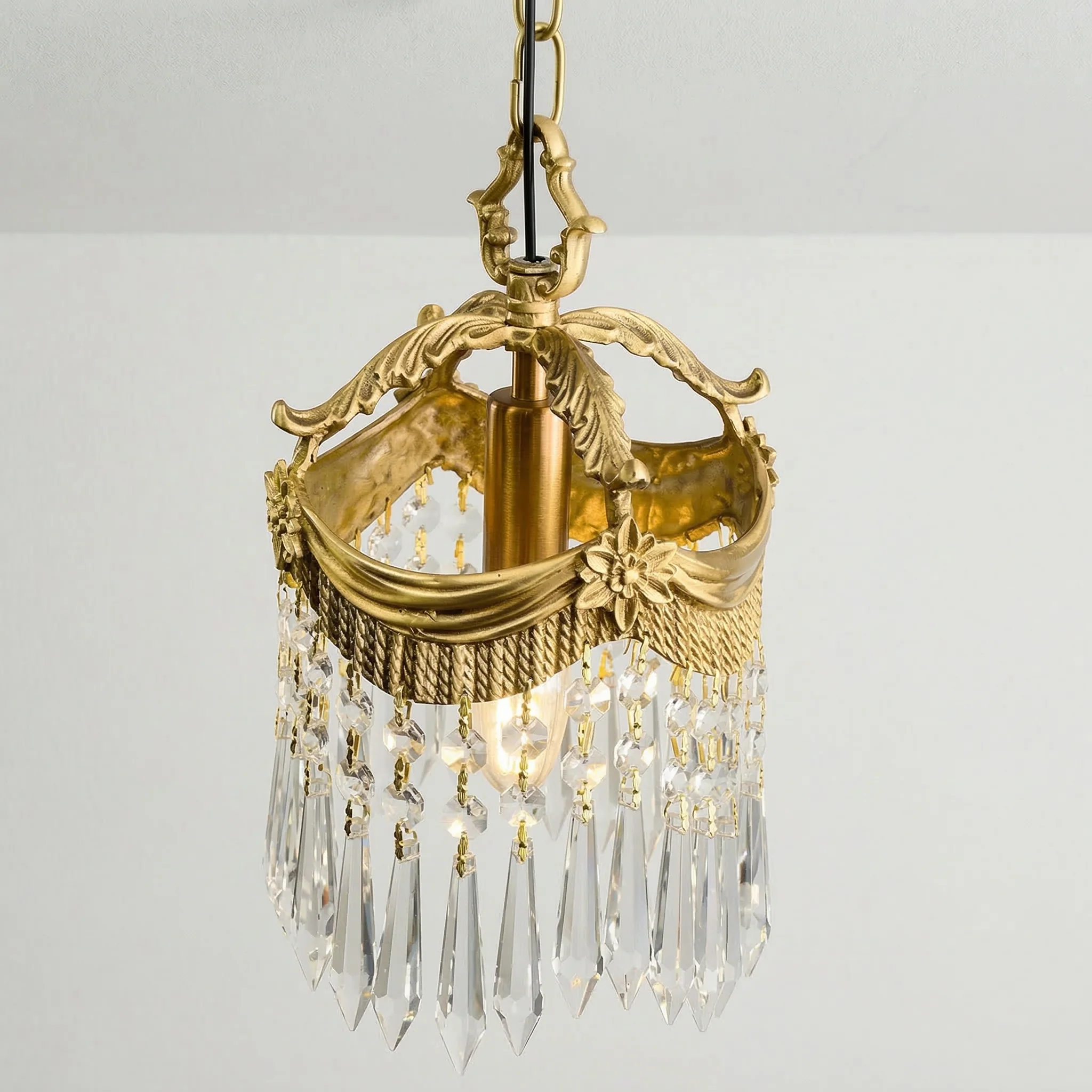 Luminária Pendente Clássico Retrô Vintage Vidro Metal Namur - Image 3