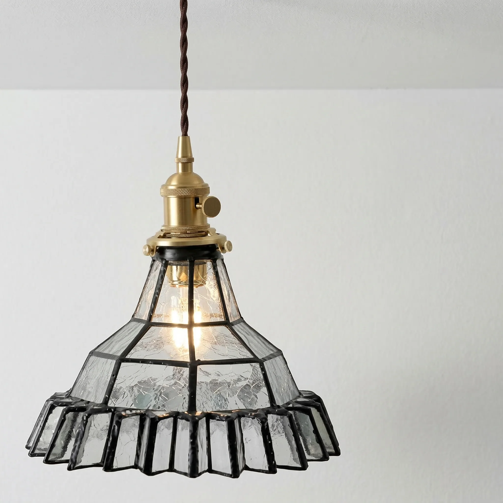Luminária Pendente Clássico Retrô Vintage Vidro Metal Pézenas