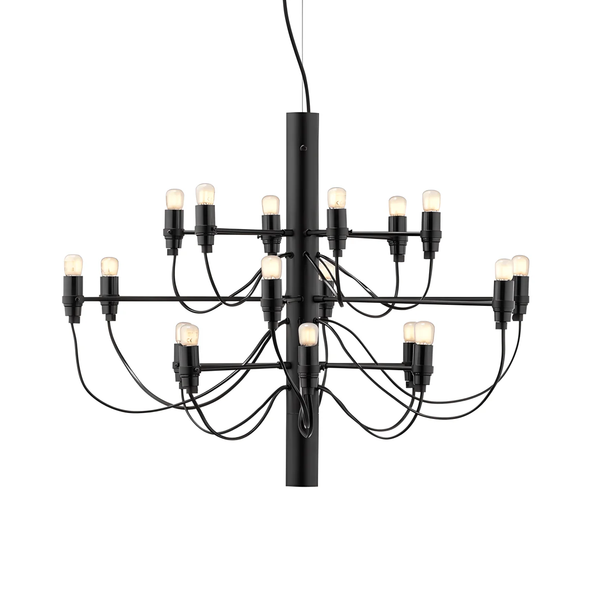 Luminária Pendente Moderno Clássico Metal Preto Sona - Image 2