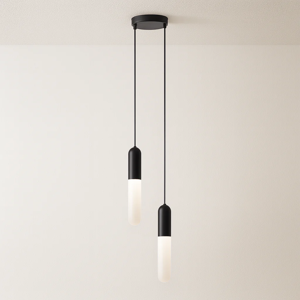 Luminária Pendente Moderno Minimalista Metal Dourado LED Pill - Image 4