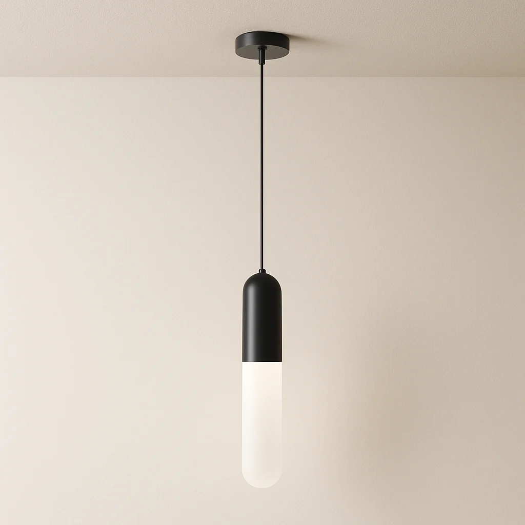 Luminária Pendente Moderno Minimalista Metal Dourado LED Pill - Image 5