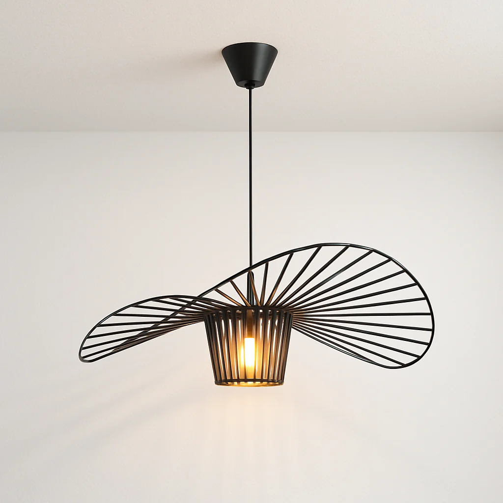 Luminária Pendente Moderno Minimalista Couro Metal Umbrella