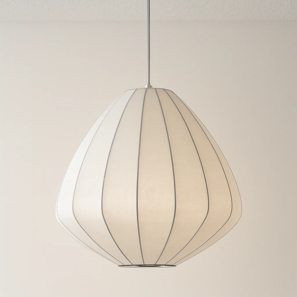 Luminária Pendente Moderno Minimalista Tecido Bege Brea - Image 2