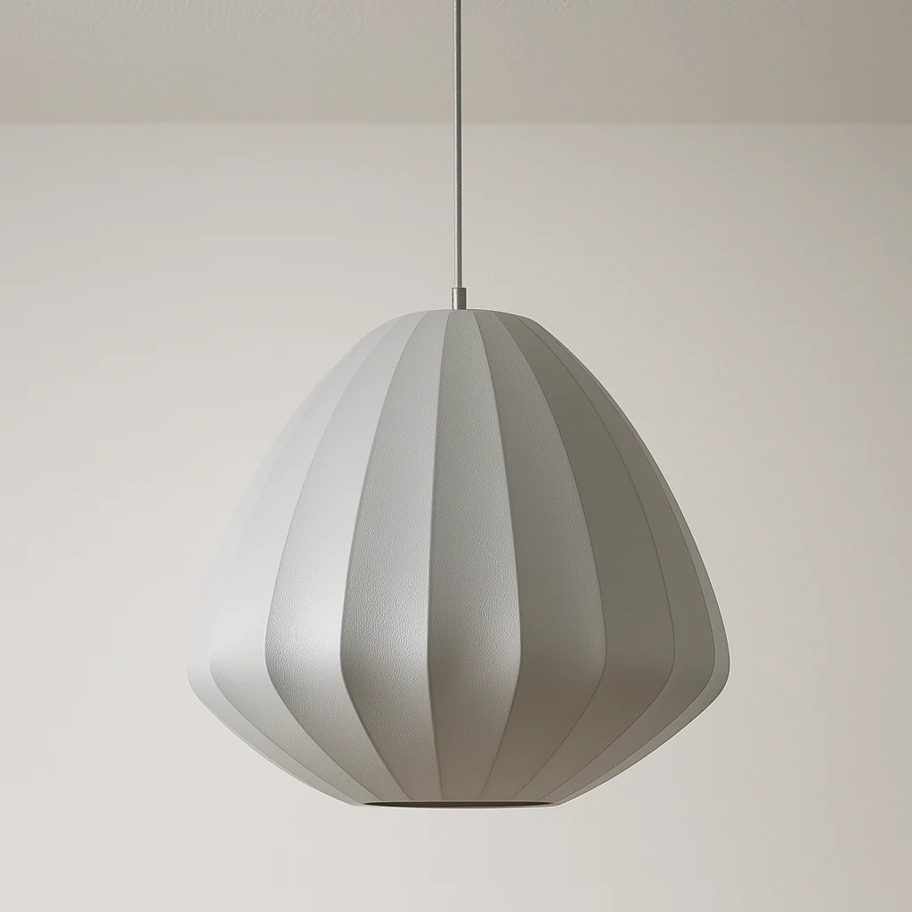 Luminária Pendente Moderno Minimalista Tecido Bege Brea - Image 3