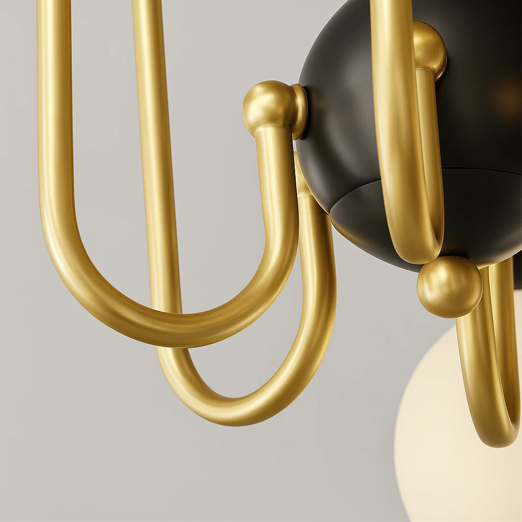 Luminária Pendente Moderno Clássico Vidro Metal Globos Elix - Image 4