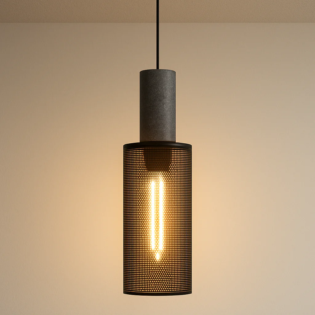 Luminária Pendente Industrial Retrô Vintage Granilite Metal Granilite Aramado Razzi
