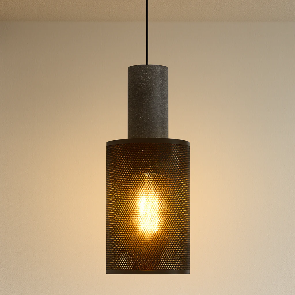 Luminária Pendente Industrial Retrô Vintage Granilite Metal Granilite Aramado Razzi - Image 2