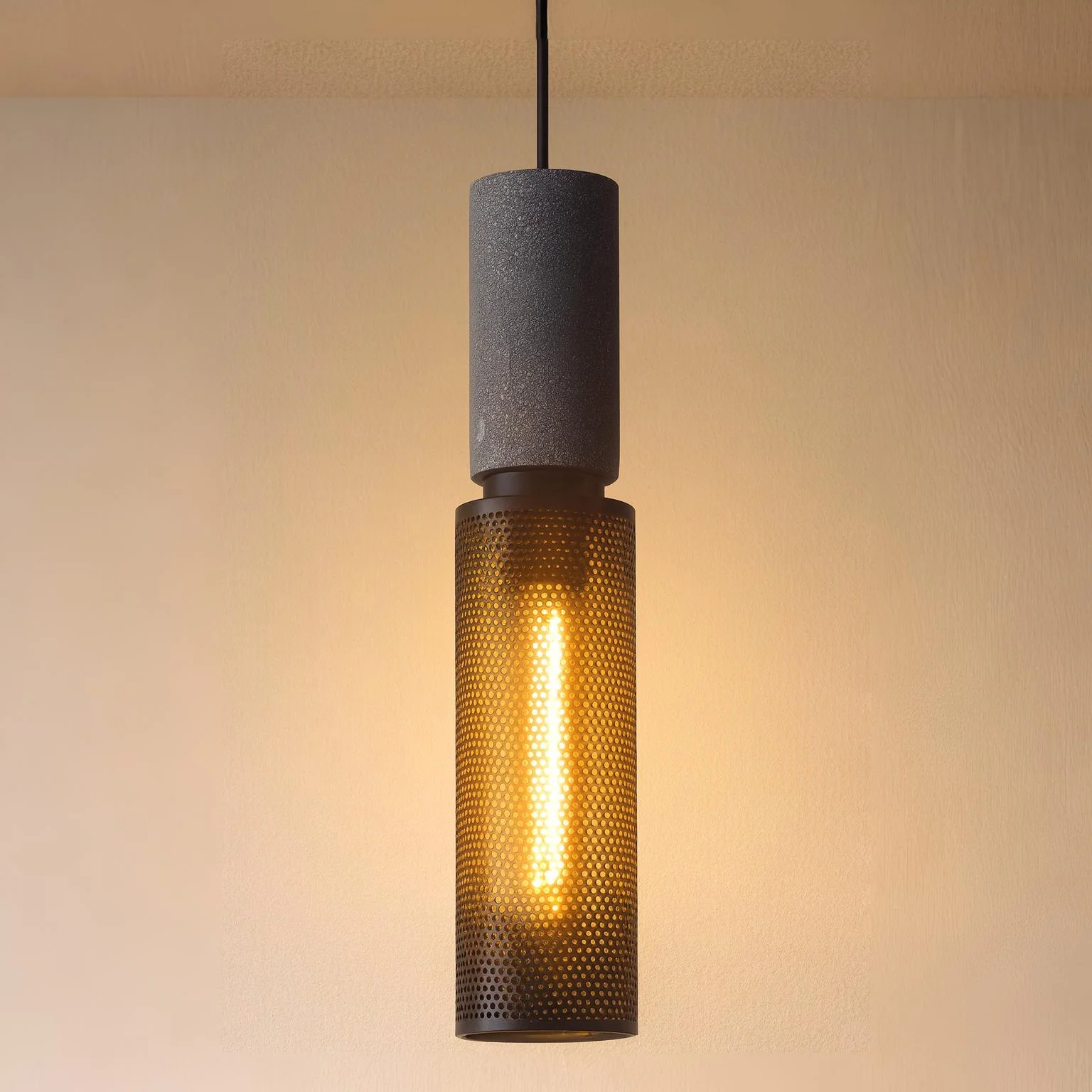 Luminária Pendente Industrial Retrô Vintage Granilite Metal Granilite Aramado Razzi - Image 3