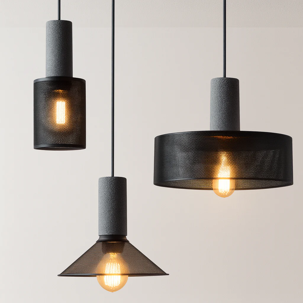 Luminária Pendente Industrial Retrô Vintage Granilite Metal Granilite Aramado Razzi - Image 7