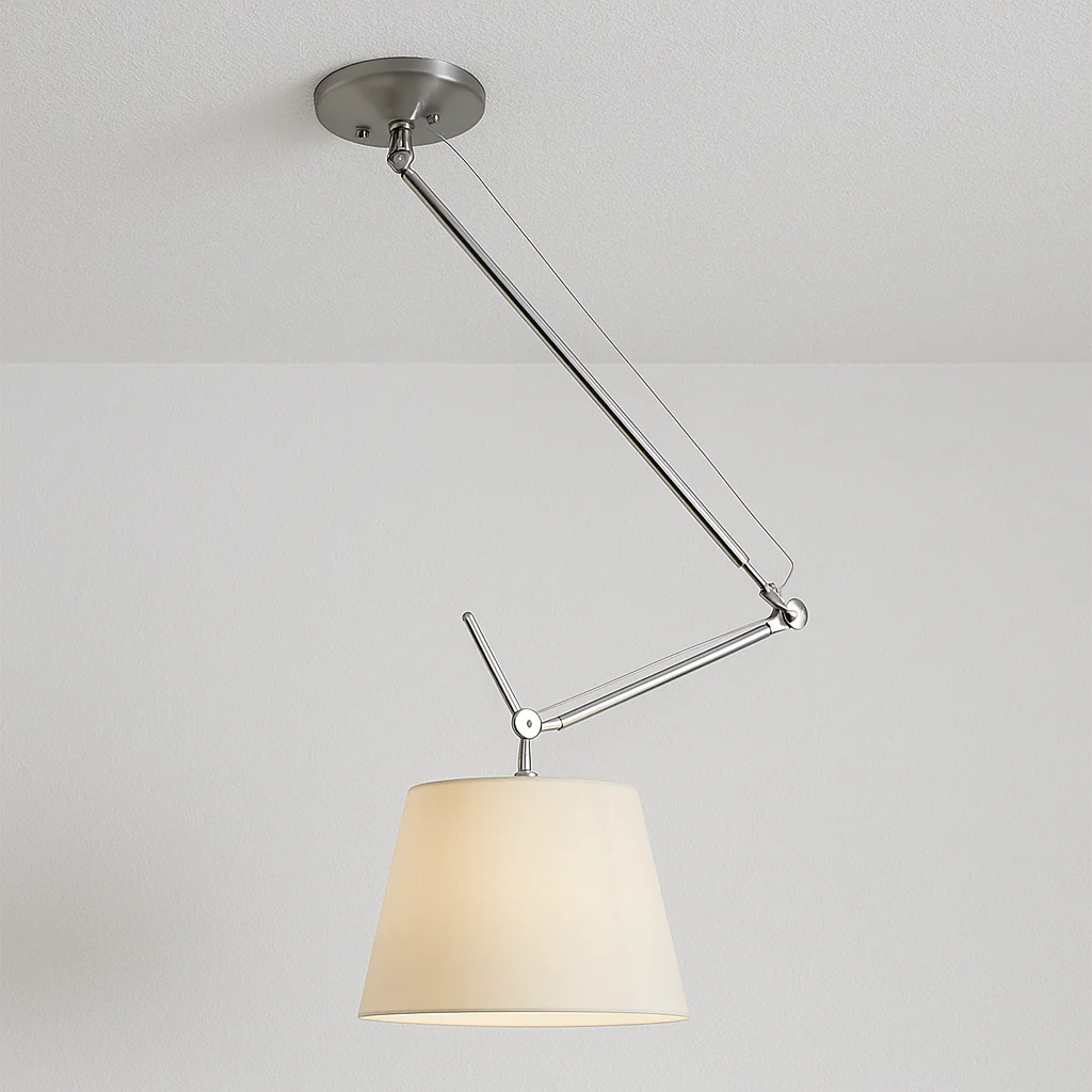 Luminária Pendente Articulado Moderno Minimalista Tecido Metal Jadore