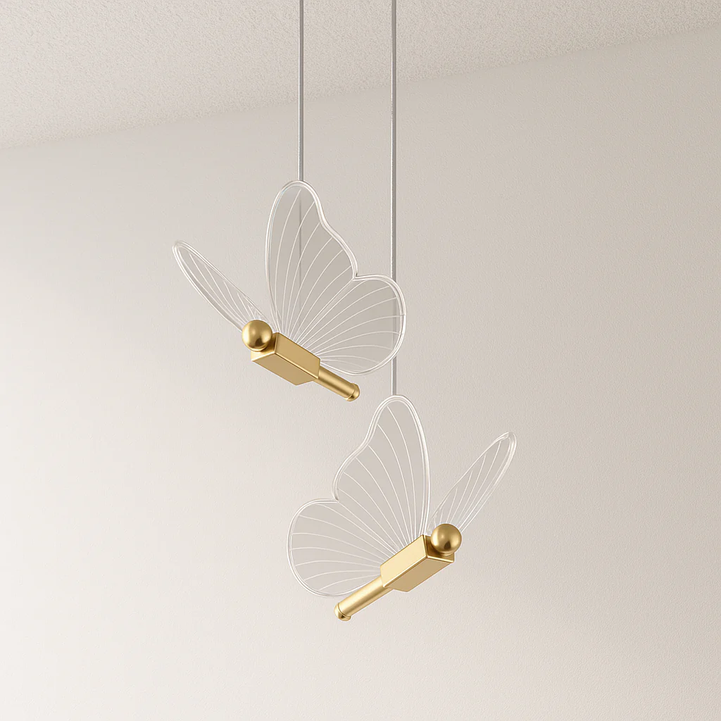 Luminária Pendente Moderno Minimalista Infantil Metal LED Borboleta Fly - Image 2