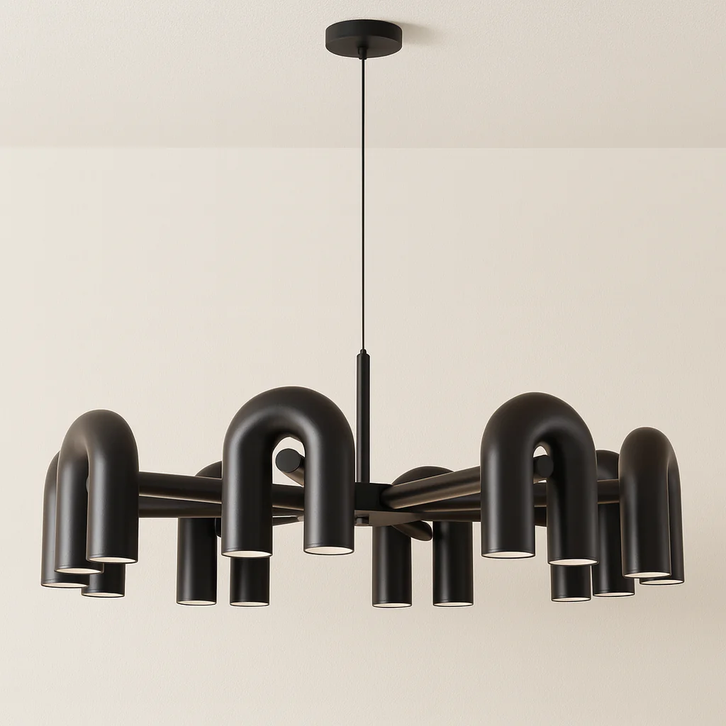 Luminária Pendente Articulado Moderno Minimalista Metal Preto LED Circus - Image 9