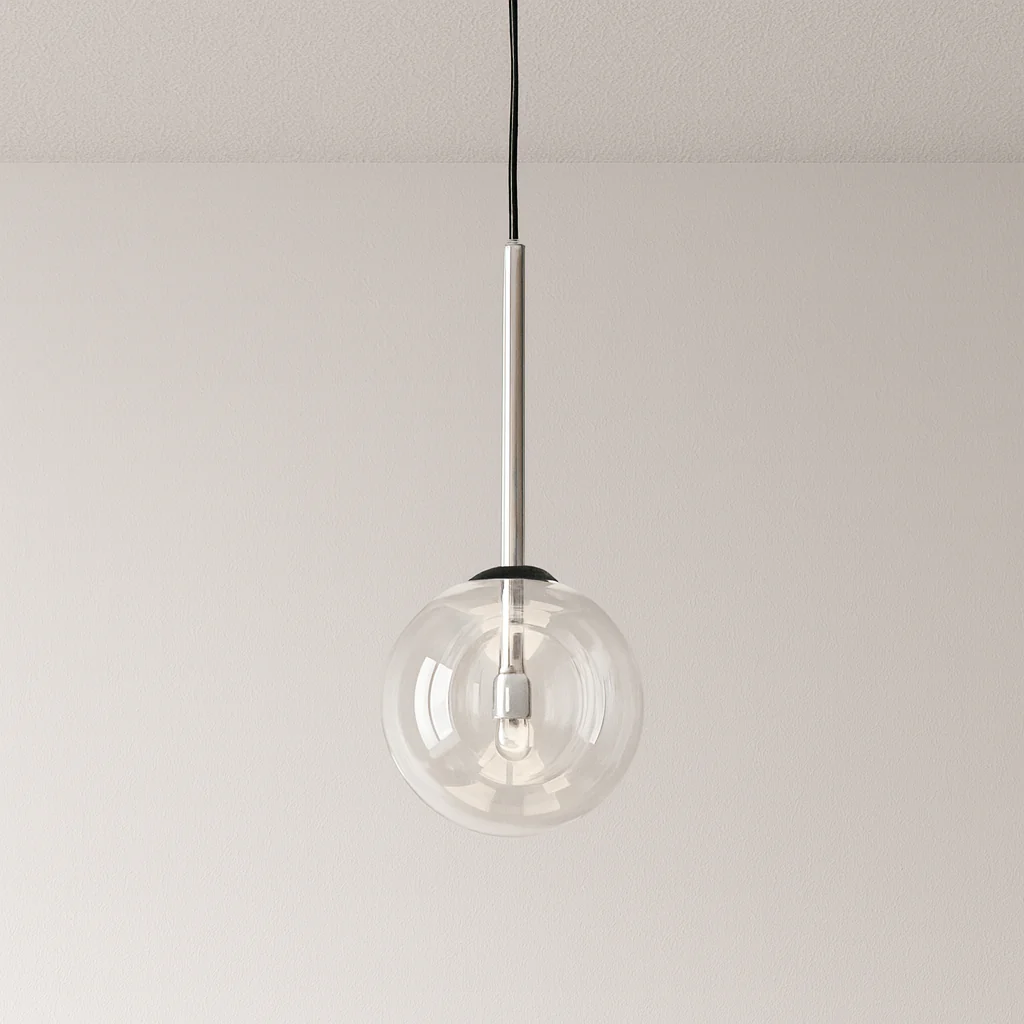 Luminária Pendente Moderno Minimalista Vidro Metal Globo Upper