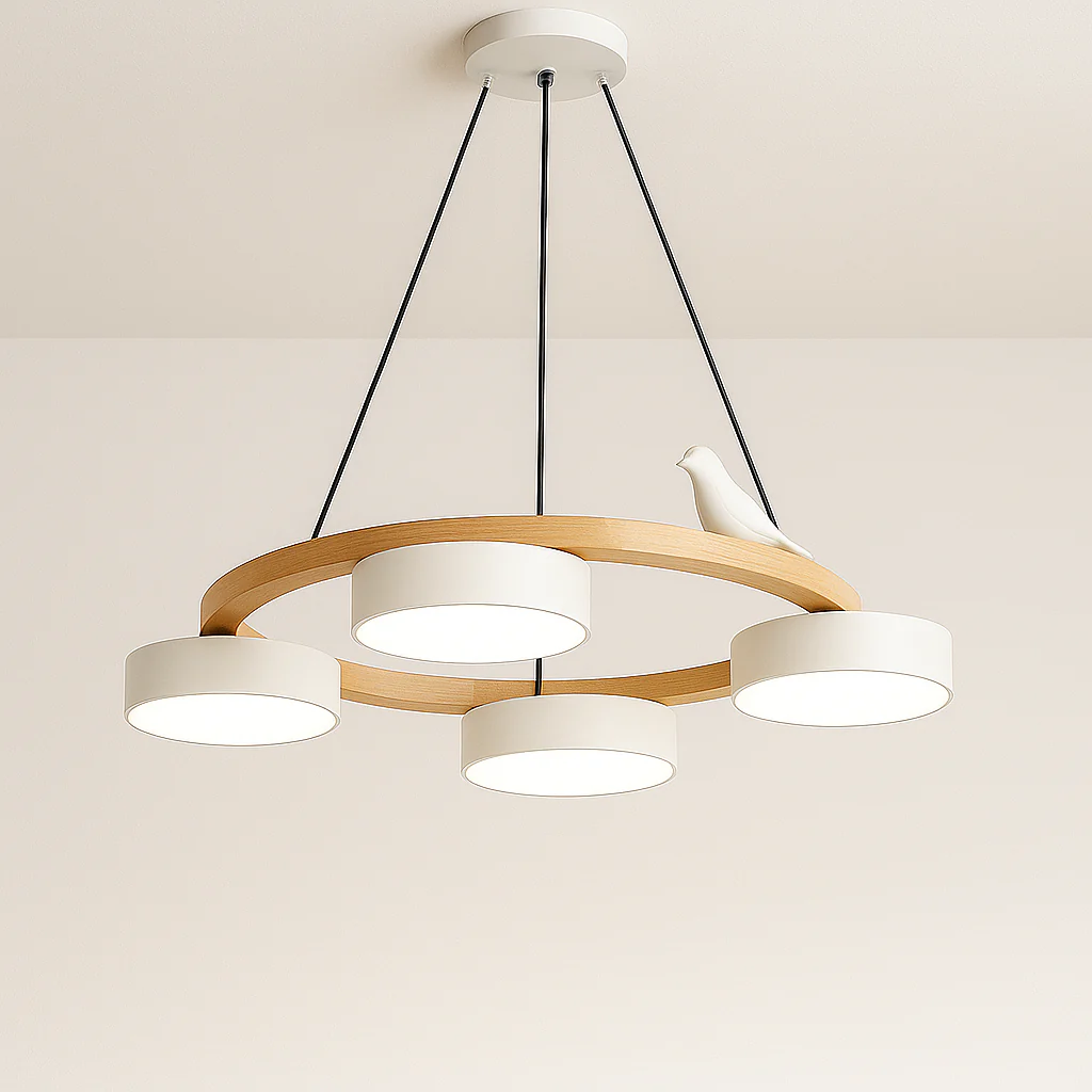 Luminária Pendente Moderno Minimalista Madeira Metal Irdis - Image 5
