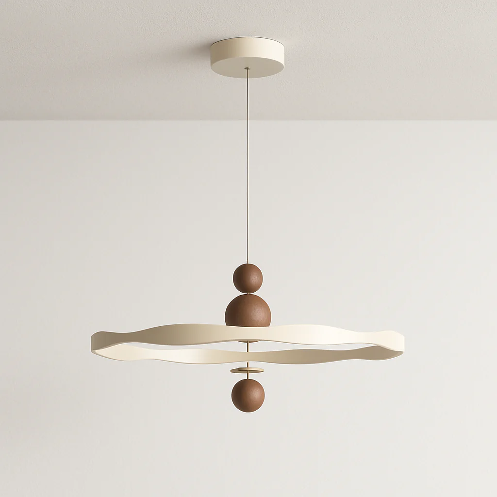 Luminária Pendente Moderno Minimalista Madeira Metal LED Argaro