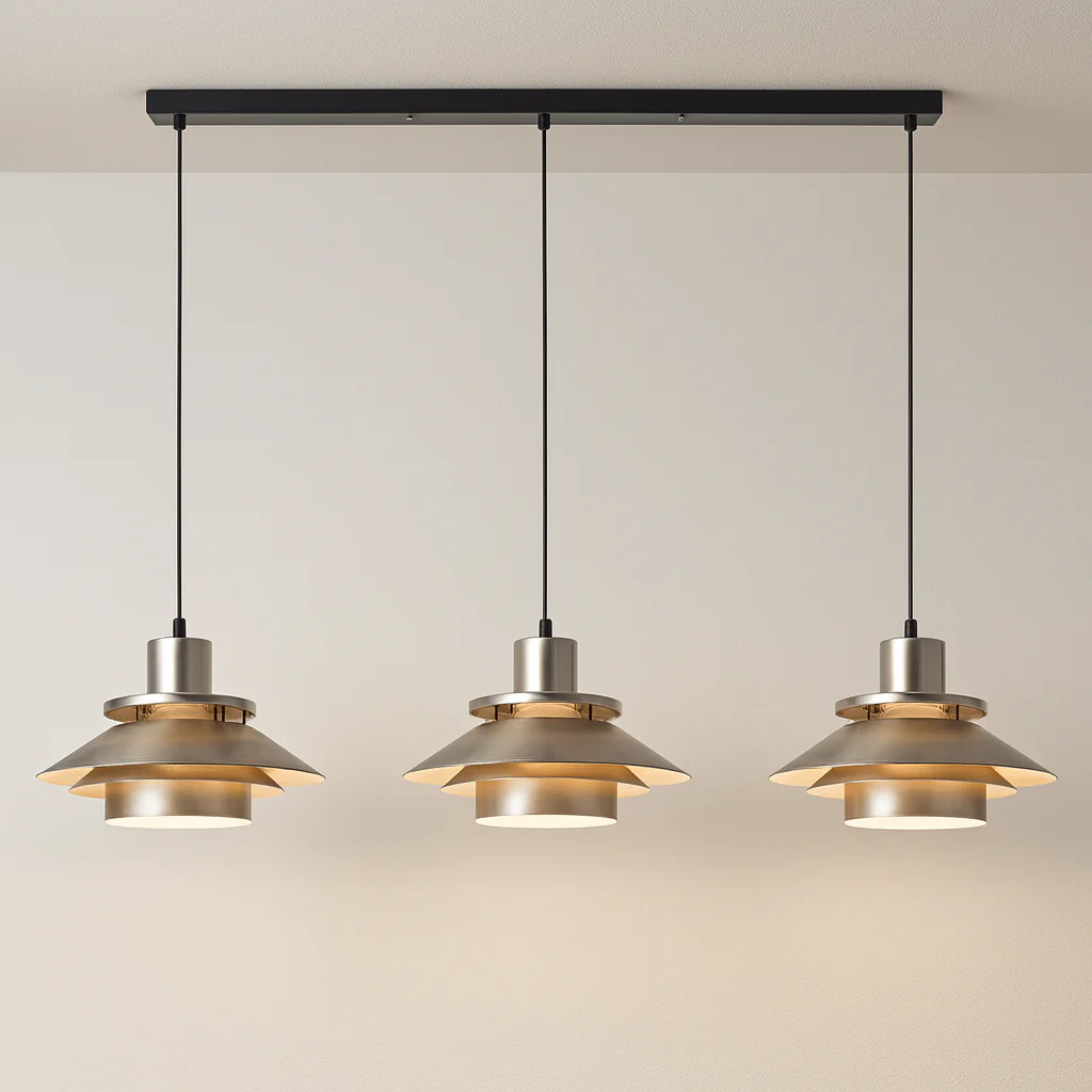 Luminária Pendente Moderno Minimalista Metal Prata LED Arissa - Image 3