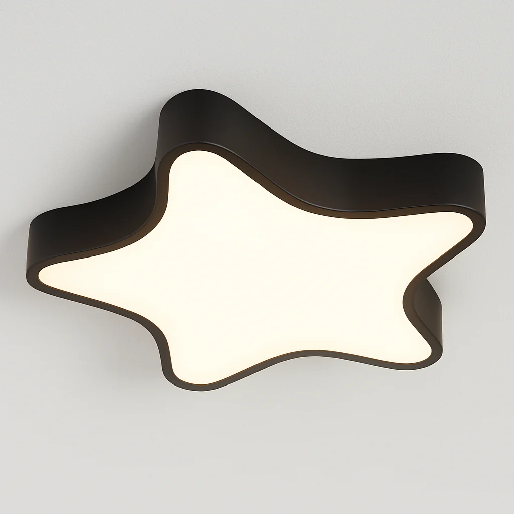 Luminária de Teto Plafon Sobrepor Geométrico Infantil Minimalista Metal LED Staryu