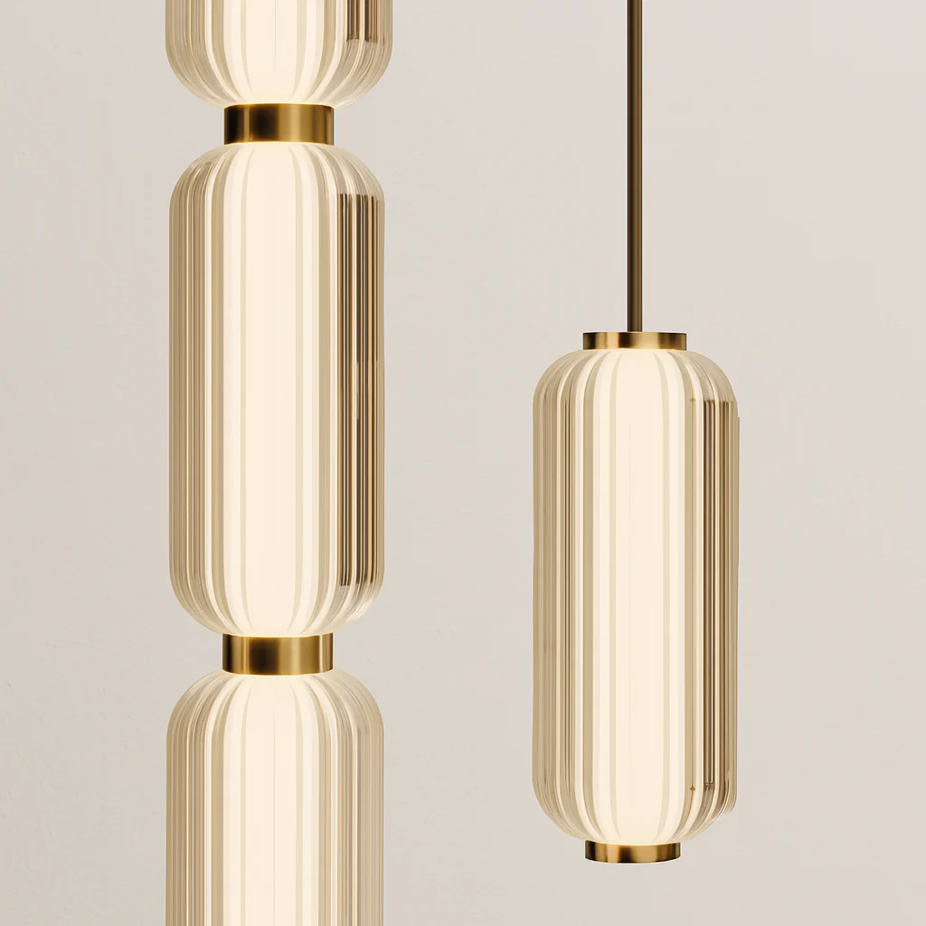 Luminária Pendente Moderno Minimalista Vidro Metal Linear LED Asher - Image 5