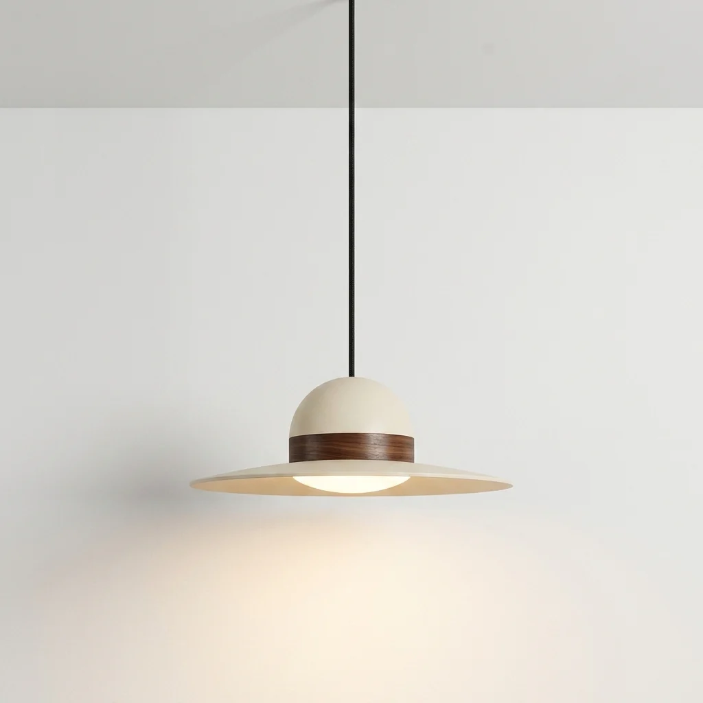 Luminária Pendente Moderna Minimalista Madeira Hagere