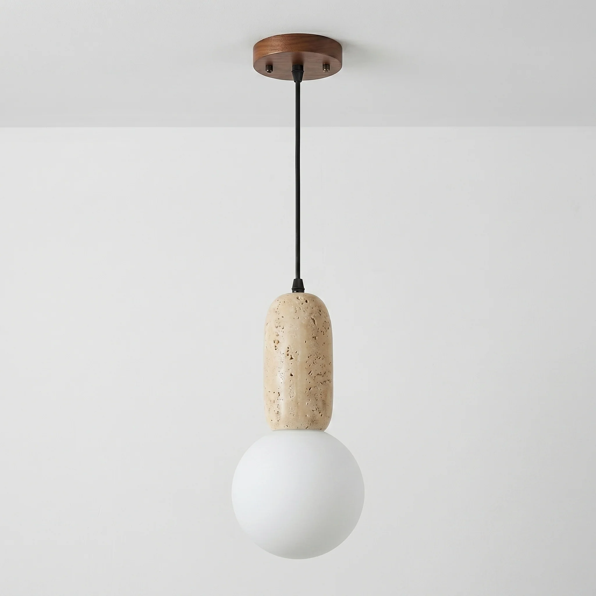 Luminária Pendente Moderna Minimalista Mármore Vidro Chiro - Image 2