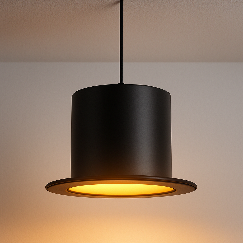 Luminária Pendente Moderno Minimalista Metal Preto Magic Hat - Image 3