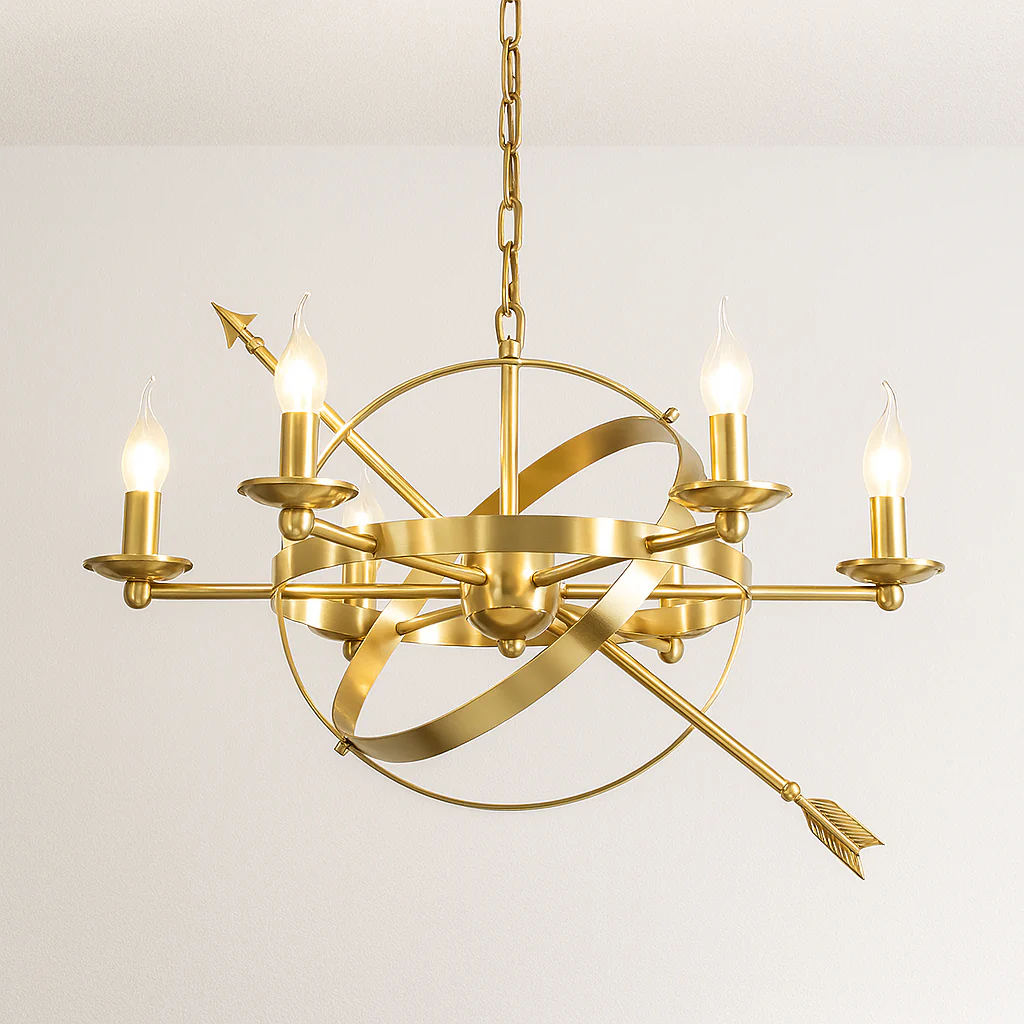 Luminária Pendente Clássico Retrô Vintage Metal Dourado Talama
