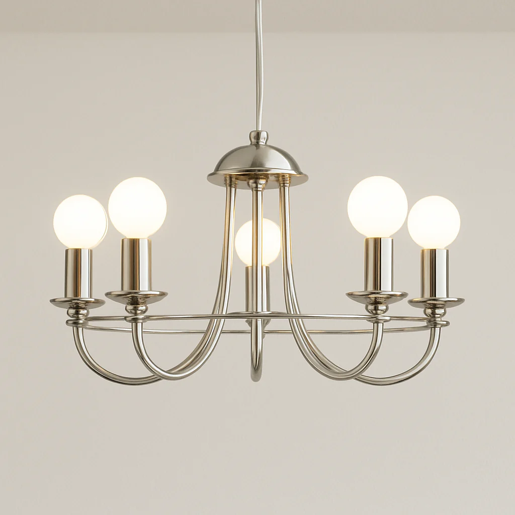 Luminária Pendente Clássico Moderno Metal Prata Boden - Image 2