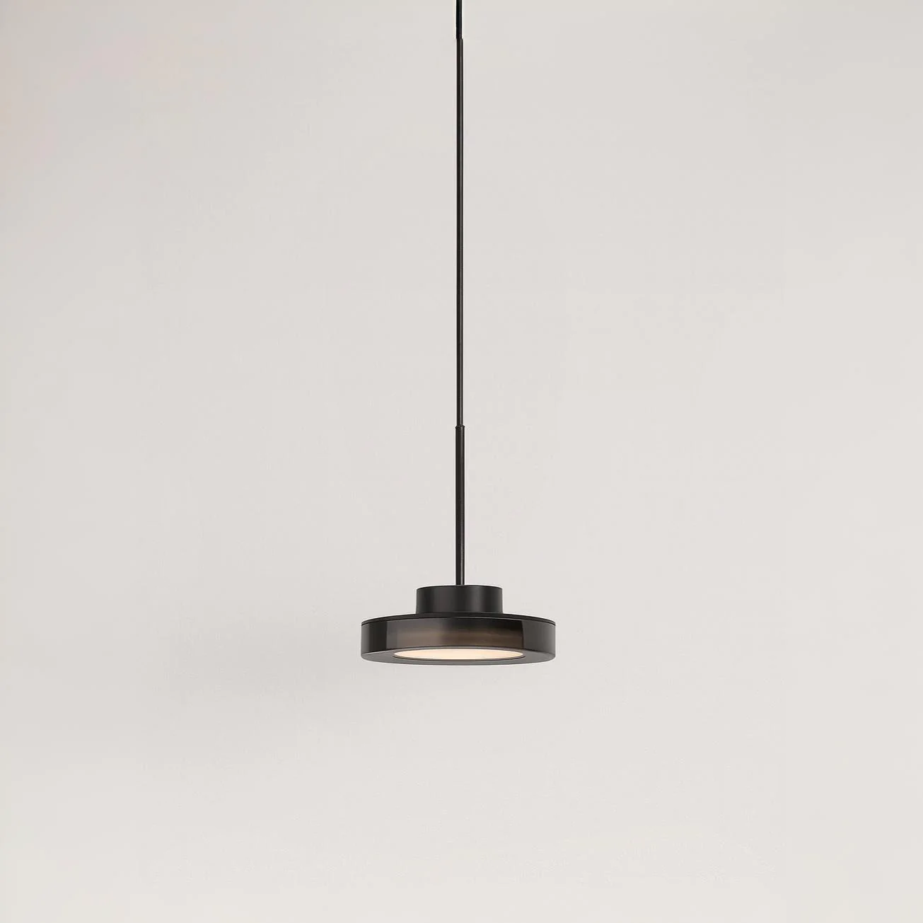 Luminária Pendente Moderno Minimalista Vidro Metal Preto LED Lummi