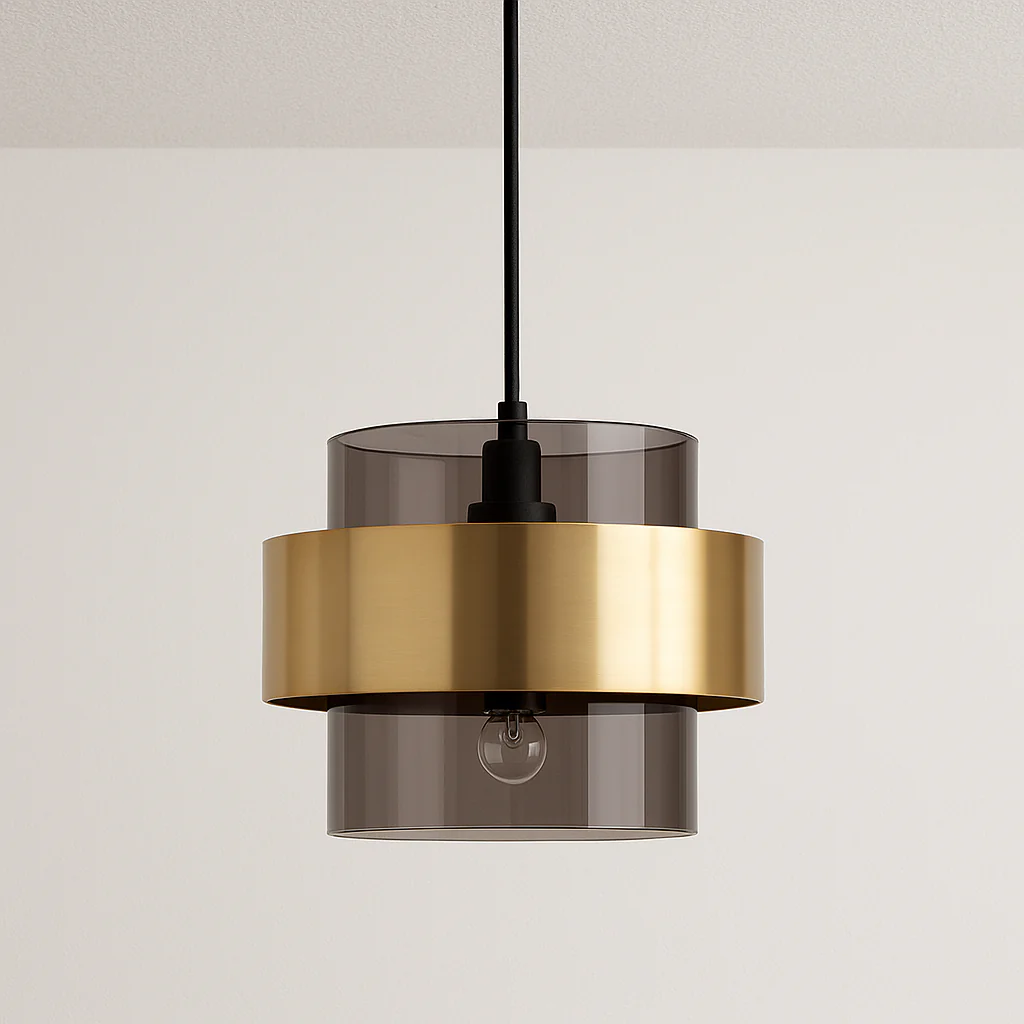 Luminária Pendente Moderno Minimalista Vidro Metal Talicce