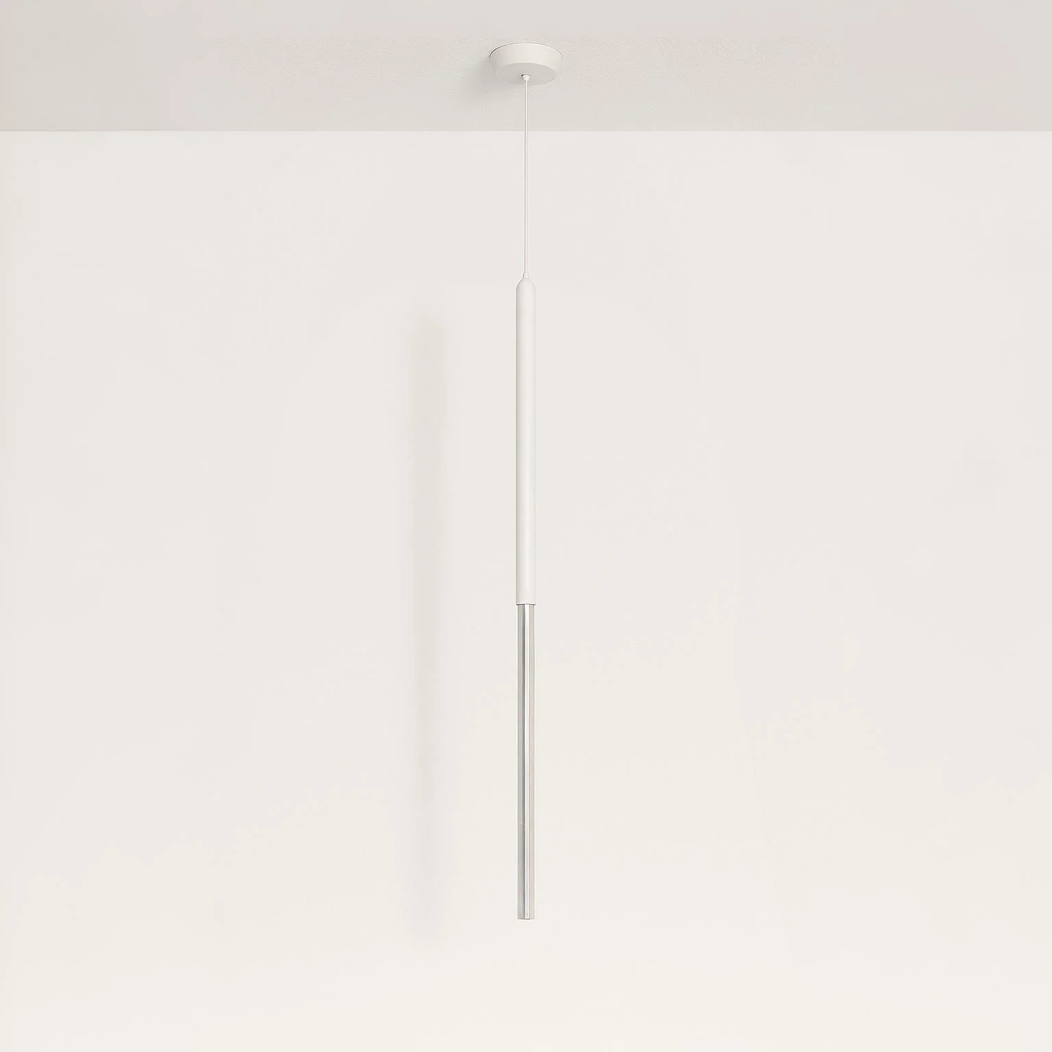 Luminária Pendente Moderno Minimalista Vidro Metal Linear Preto LED Tubo Sora - Image 12