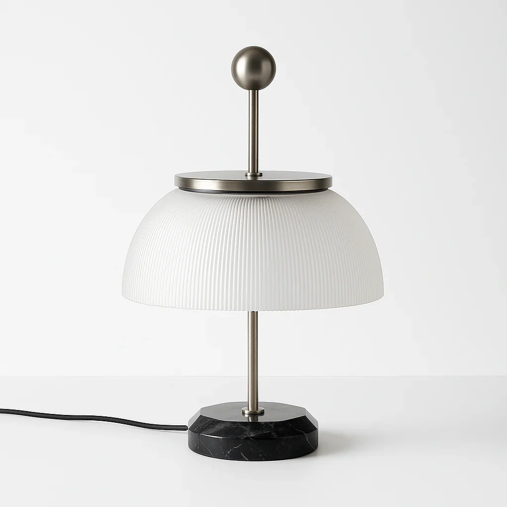 Luminária de Mesa Abajur Clássico Retrô Vintage Vidro Metal Urlin