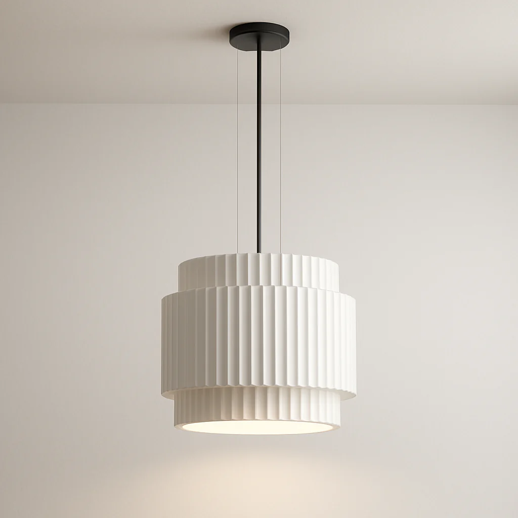 Luminária Pendente Moderno Minimalista Resina Bege Gondze Lumi - Image 3